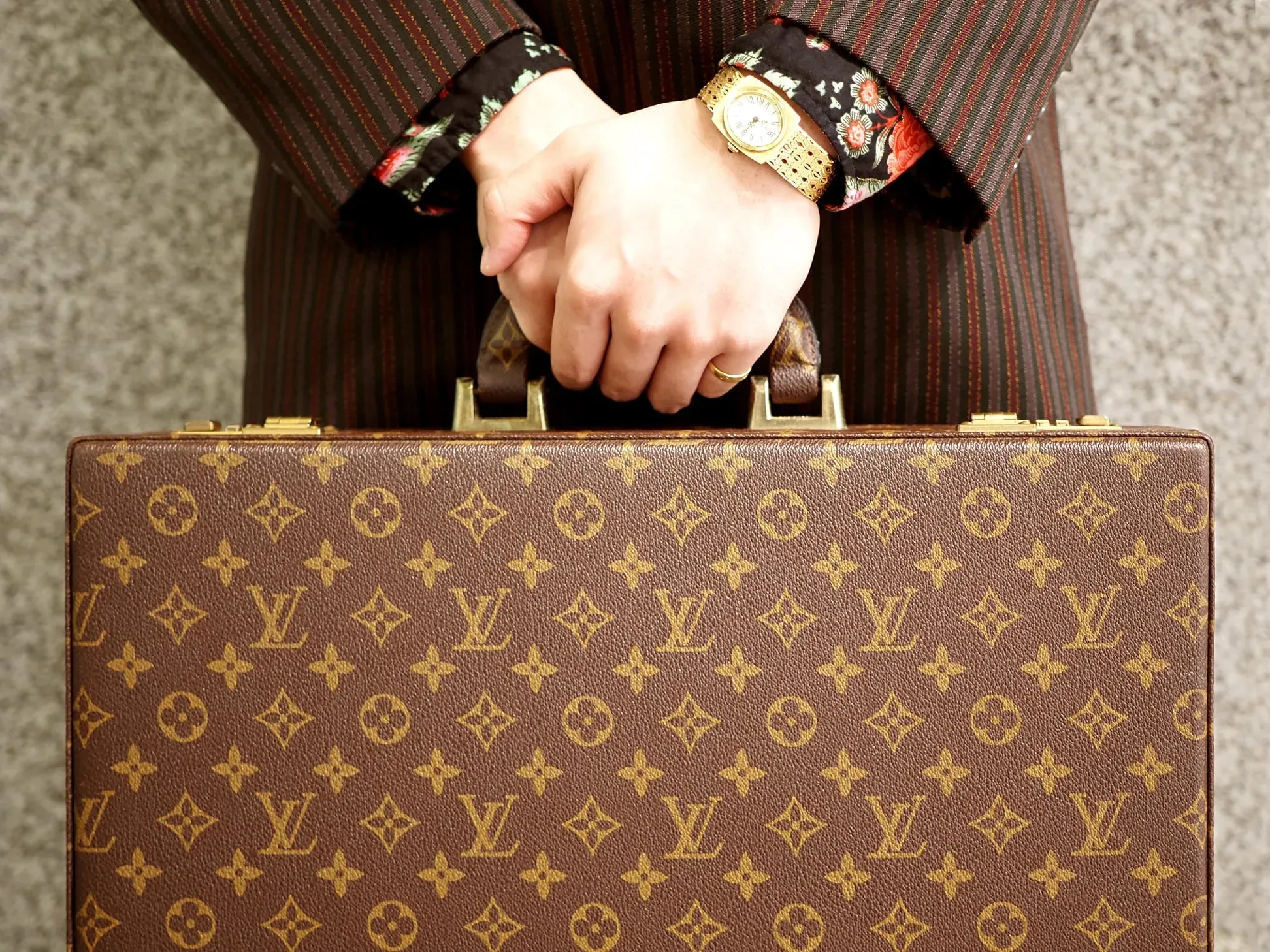 A rare, vintage Louis Vuitton suitcase found and sold for 5,000% profit. Credit: James Rogers